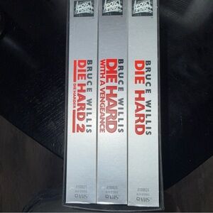Die Hard Trilogy VHS Box Set - Silver with Red Accents